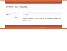 Tablet Screenshot of goergensgunshop.com